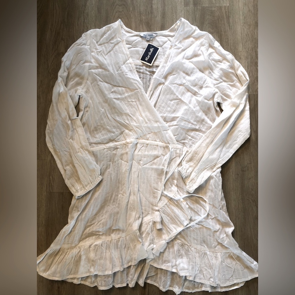 NWT LINEN SWIM COVERUP